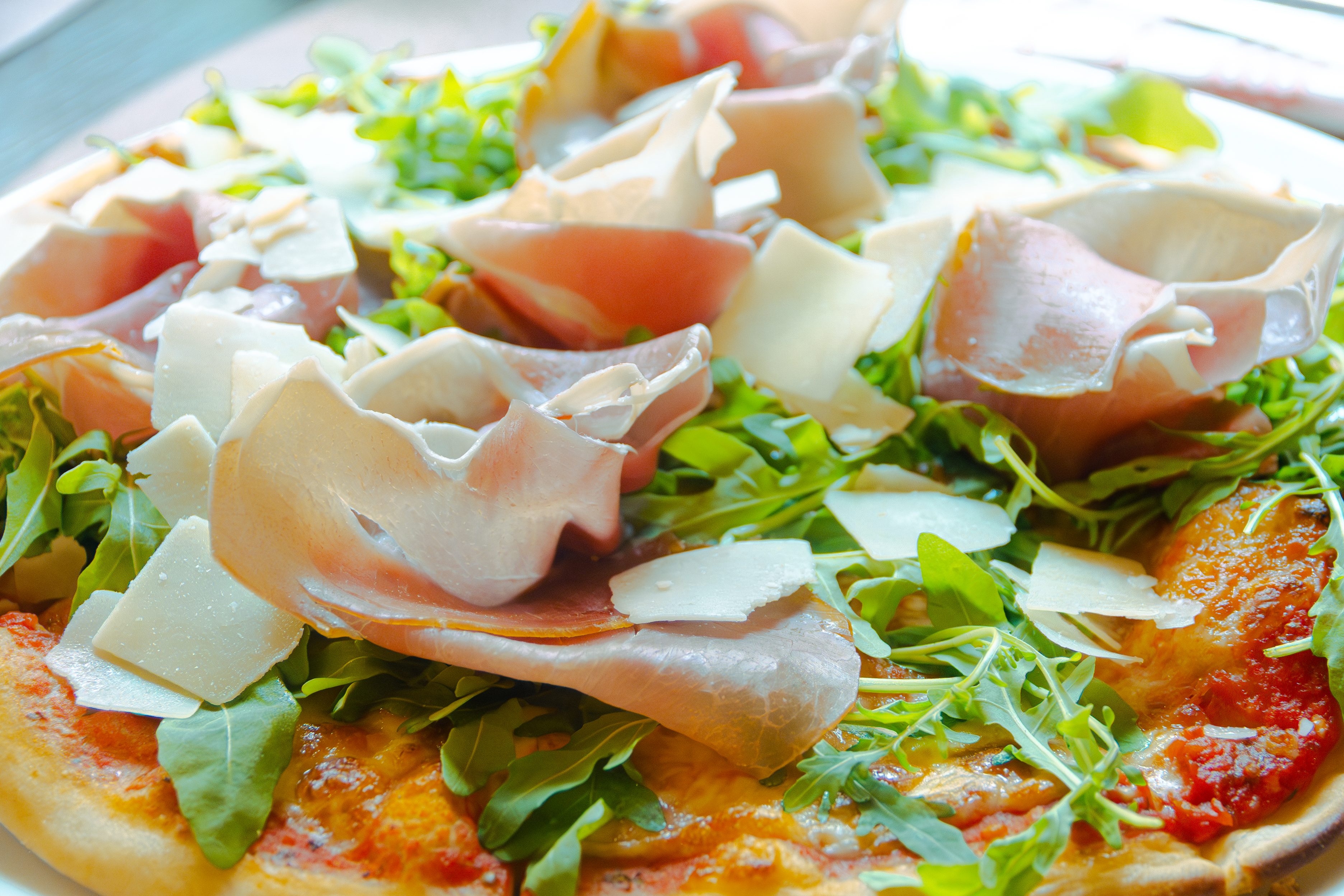 Interieur van een Italiaanse trattoria
